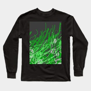 Light Green abstract doodles Long Sleeve T-Shirt